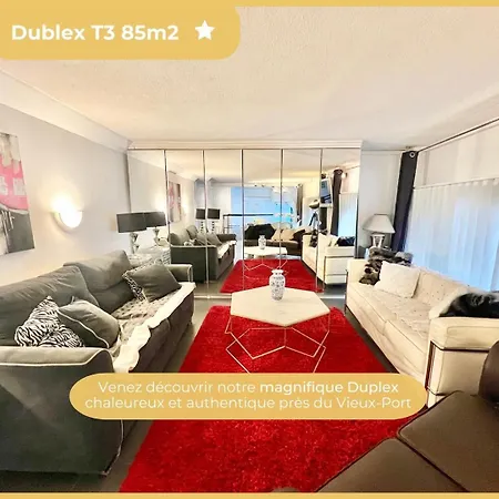 Lejlighed Grand Duplex - Chic & Confort - Vieux-port 2min A Pied - Climatisation - Wifi Gratuit